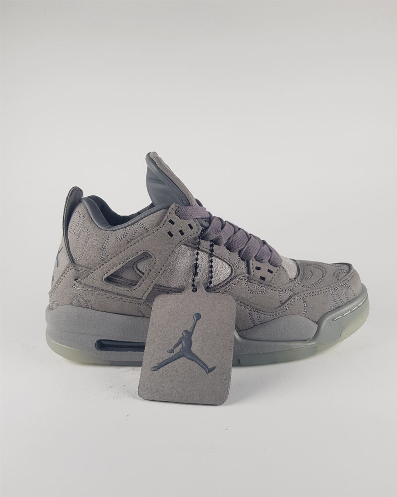 کفش روزمره نایک جردن فور خاکی AIR JORDAN 4 RETRO KAWS (codl grey-white )