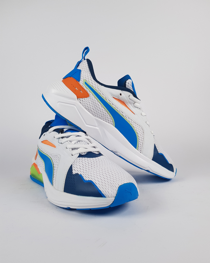 کتونی ورزشی پوما مردانه رنگ سفید آبی مدل لیکویید