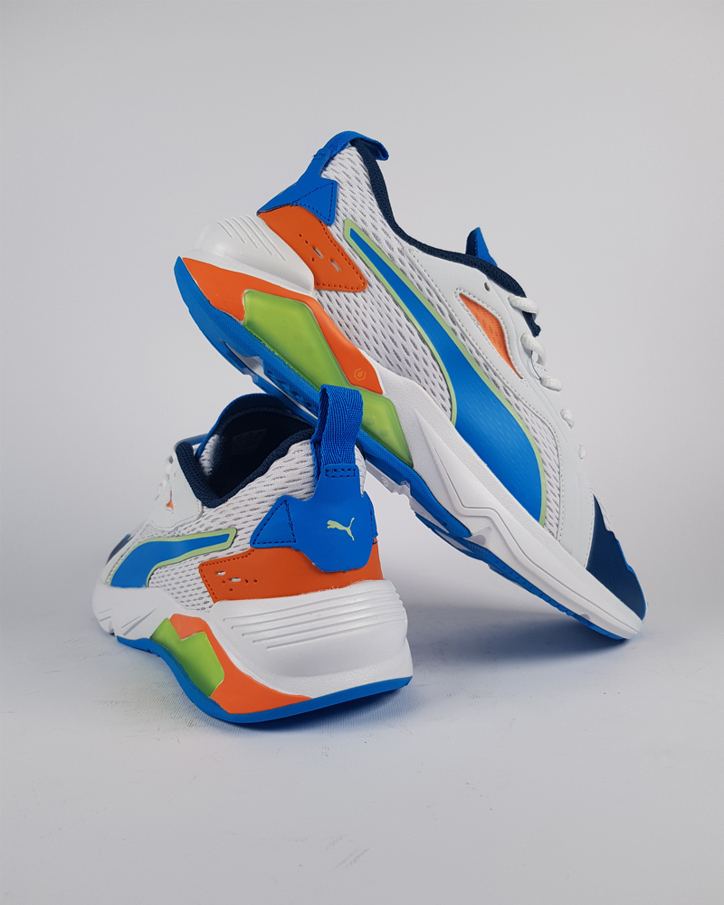 کتونی ورزشی پوما مردانه رنگ سفید آبی مدل لیکویید