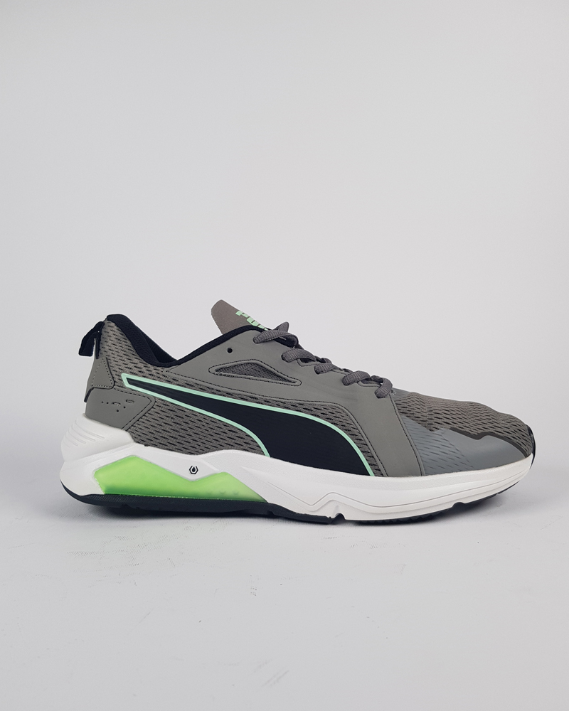 کفش ورزشی مردانه پوما طوسی لوگو مشکی سبز PUMA LQDCELL Method Men's Training Shoes in Grey