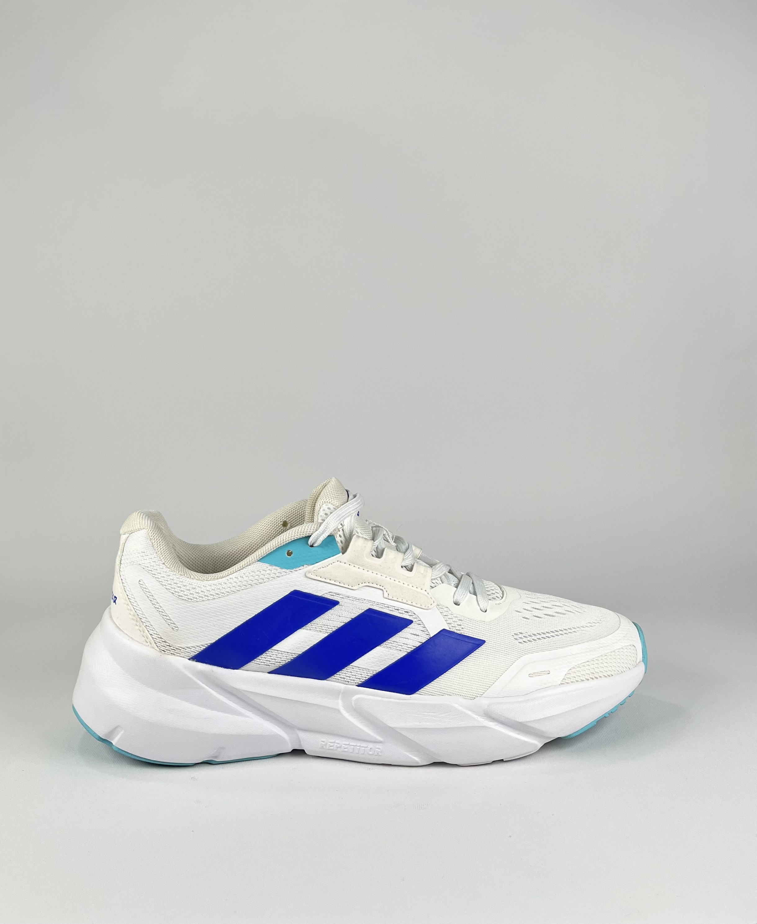 کفش ورزشی مردانه آدیداس سفید سه خط آبی