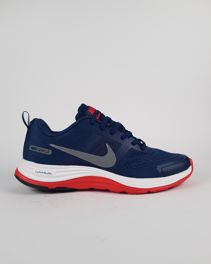 کفش ورزشی مردانه نایک ایر پگاسوس شیلد سرمه ای NIKE AIR PEGASUS +30X shield ( dark blue/red)